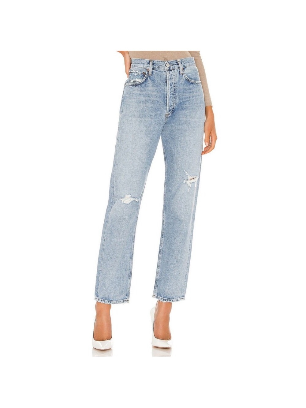 Agolde 90s mid rise loose fit in color captured